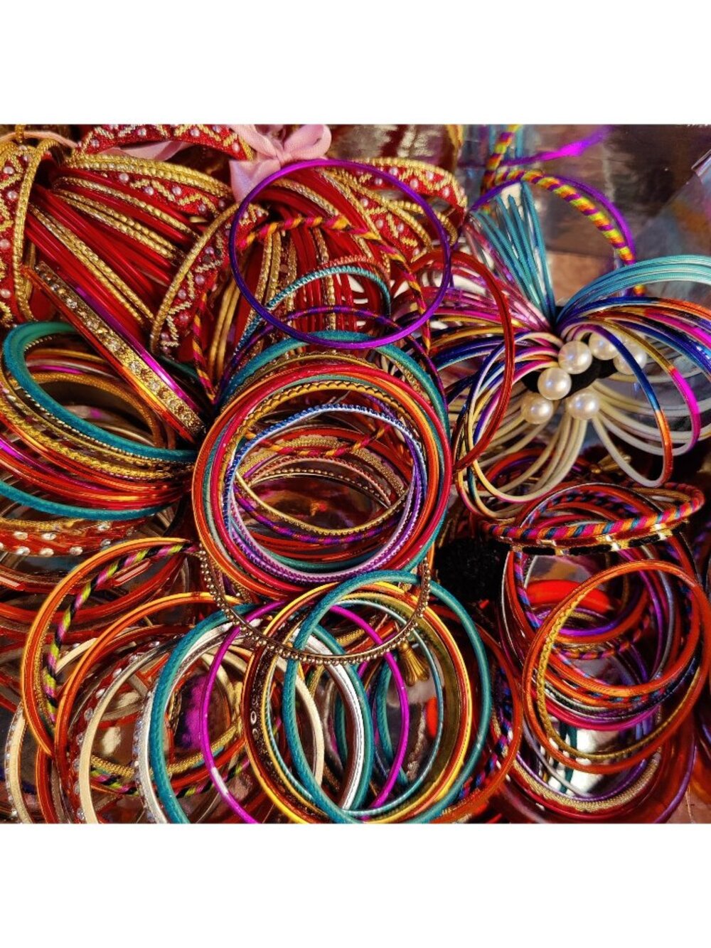 Colorful Adult/Child Bangle Bracelet Lot Various Sizes Colors New Pre Owned